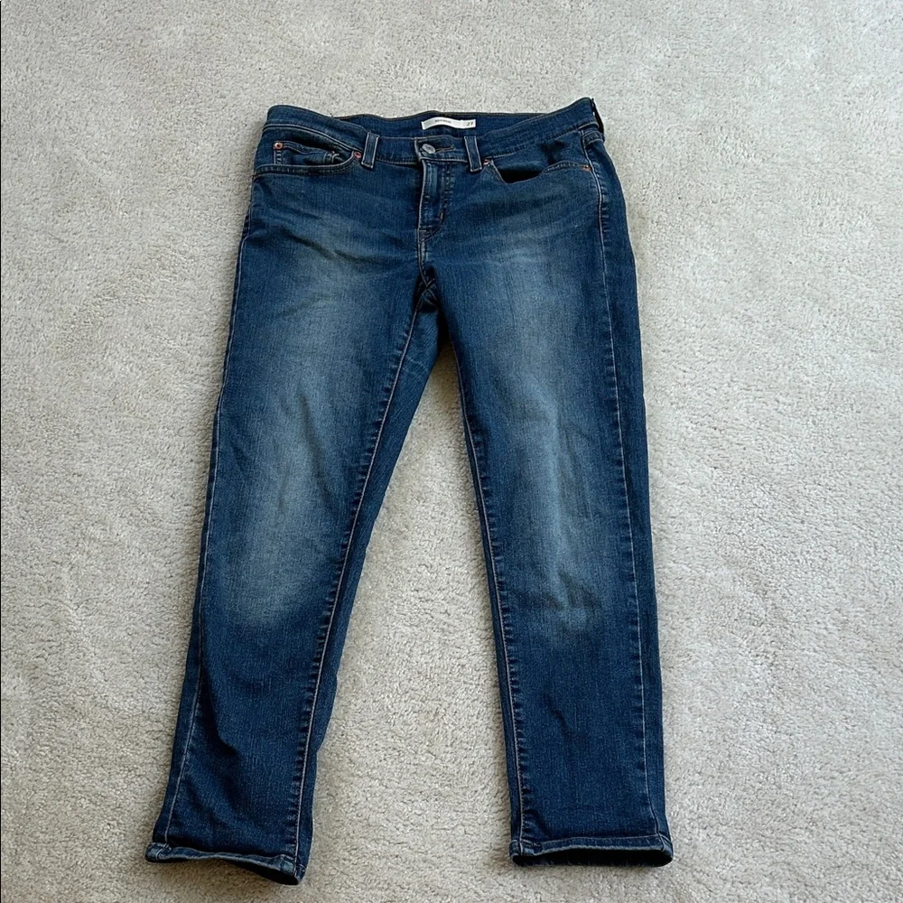 Levi's Women's Boyfriend Jeans - Dark Blue - Picture 1 of 3